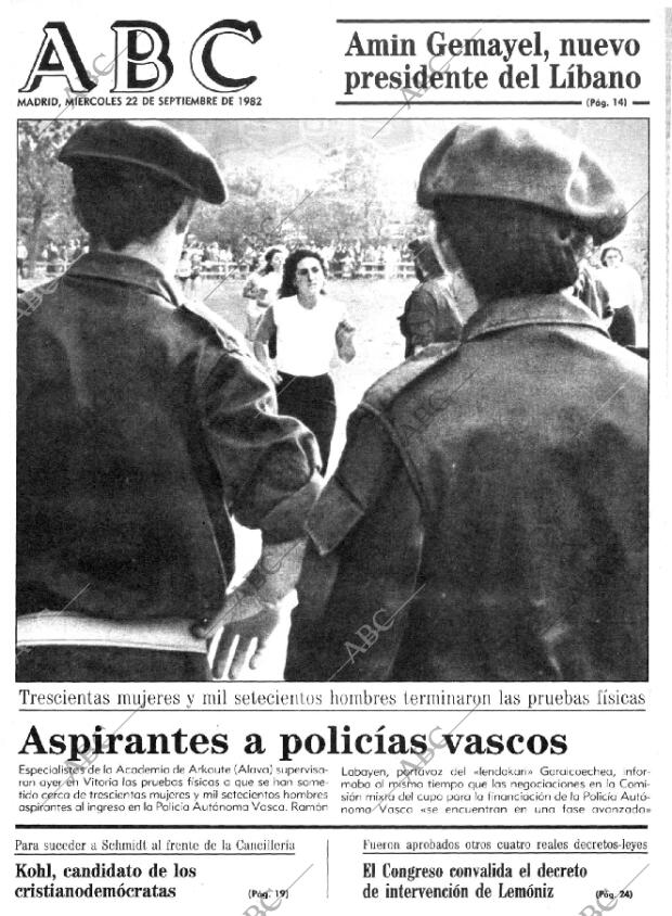 ABC MADRID 22-09-1982 página 1