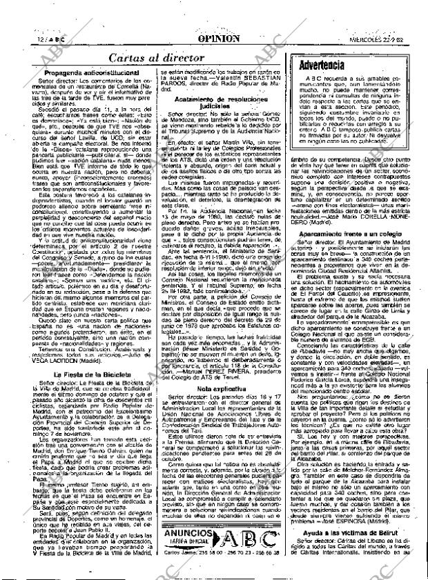 ABC MADRID 22-09-1982 página 12
