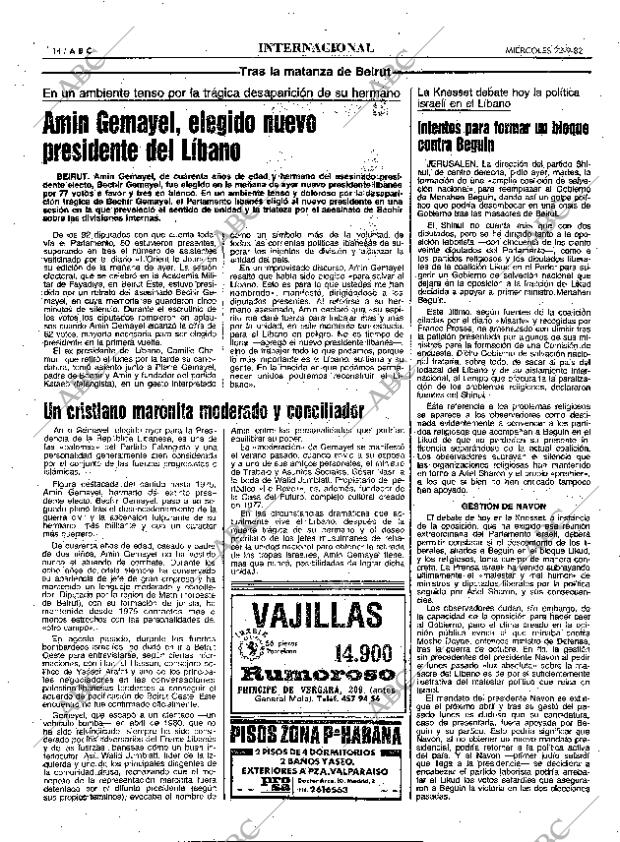 ABC MADRID 22-09-1982 página 14