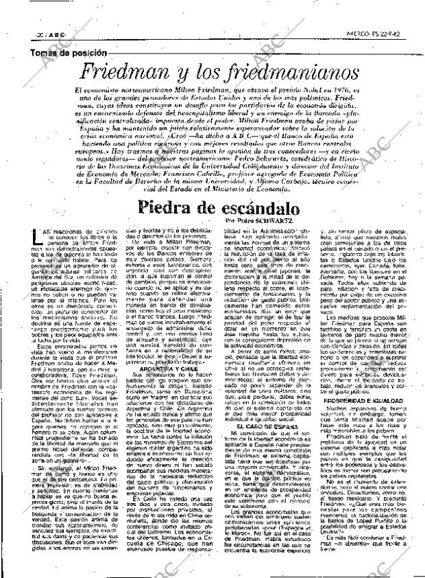 ABC MADRID 22-09-1982 página 20