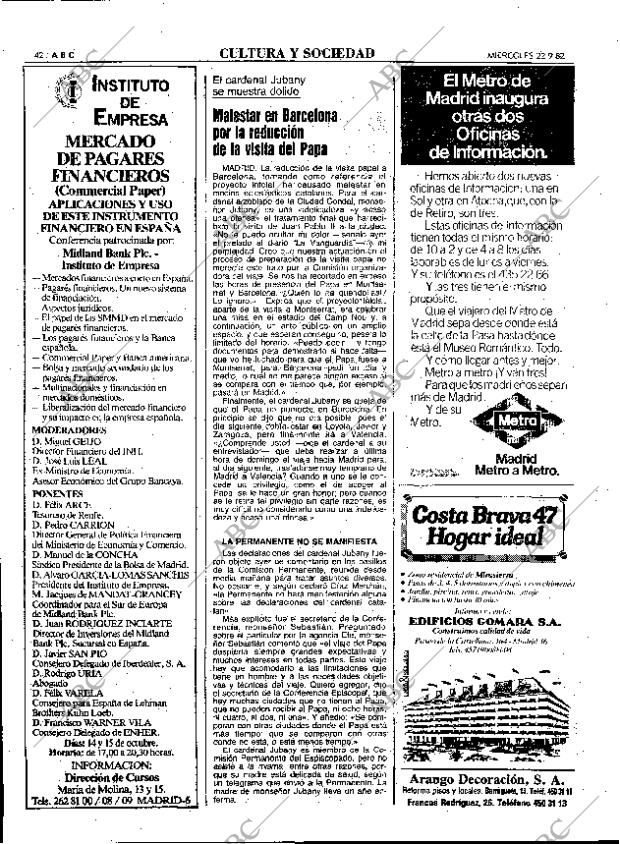 ABC MADRID 22-09-1982 página 42