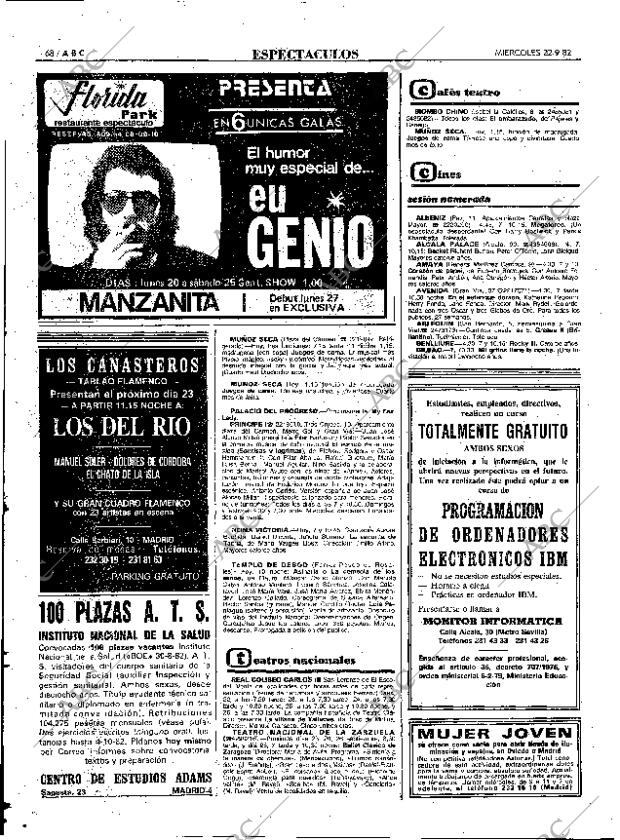 ABC MADRID 22-09-1982 página 68