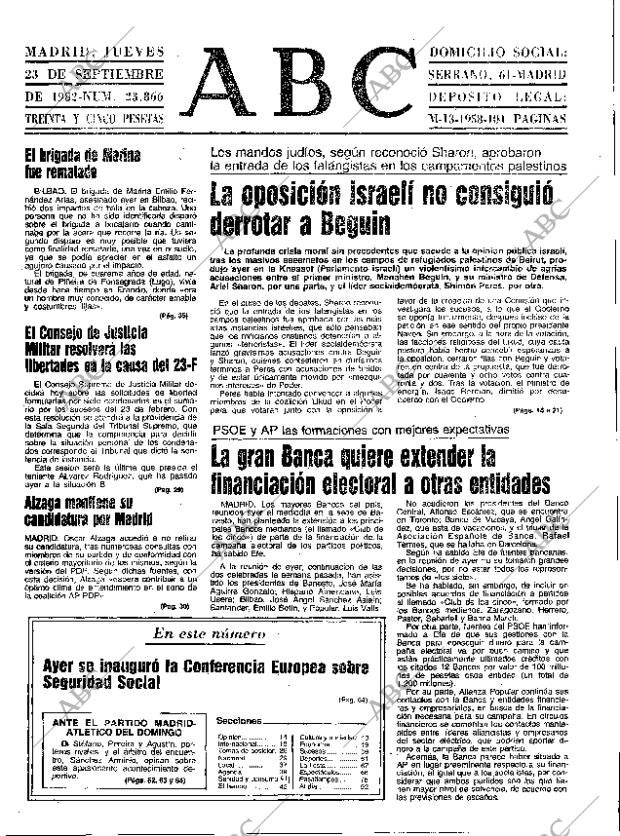 ABC MADRID 23-09-1982 página 13