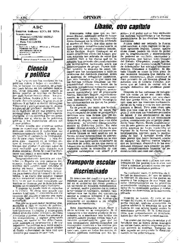 ABC MADRID 23-09-1982 página 14