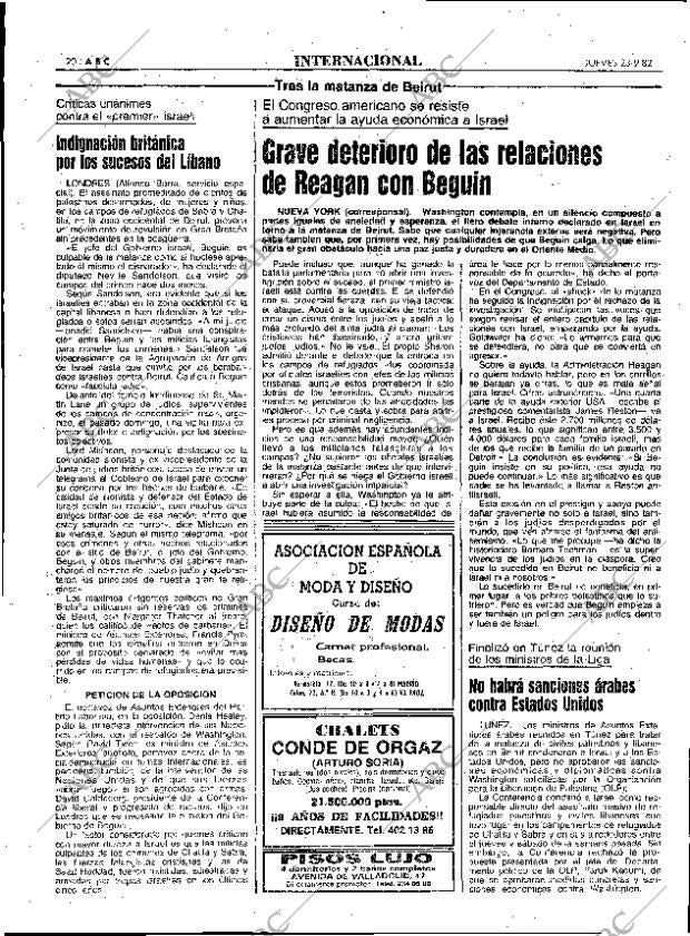 ABC MADRID 23-09-1982 página 20