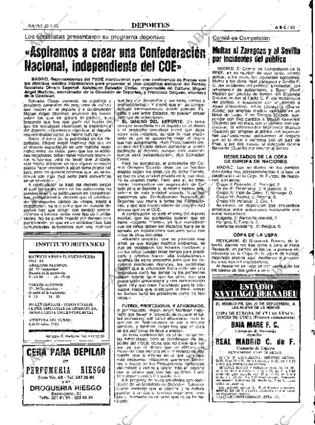 ABC MADRID 23-09-1982 página 65