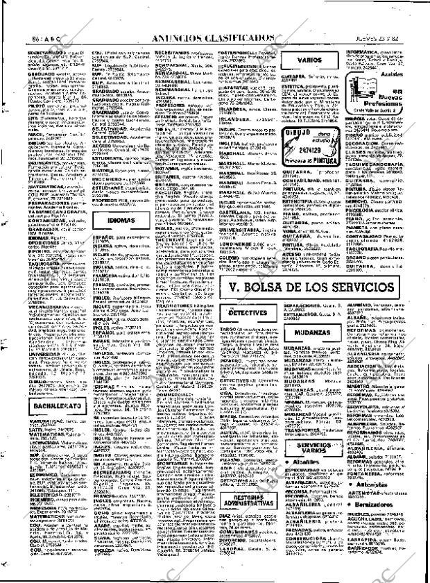 ABC MADRID 23-09-1982 página 86