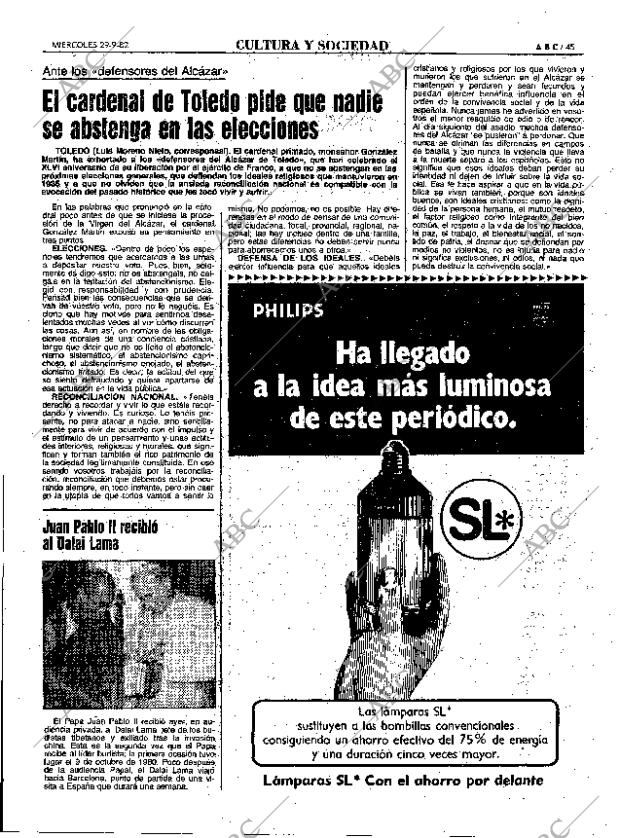ABC MADRID 29-09-1982 página 45