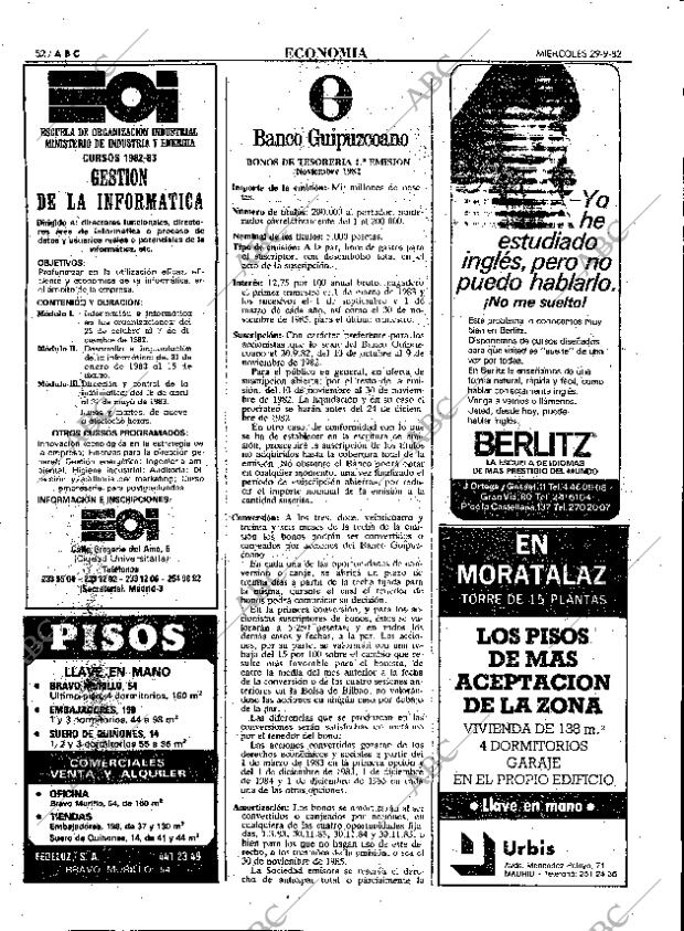 ABC MADRID 29-09-1982 página 52