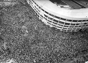 El paseo de la Castellana durante la misa de Juan Pablo II