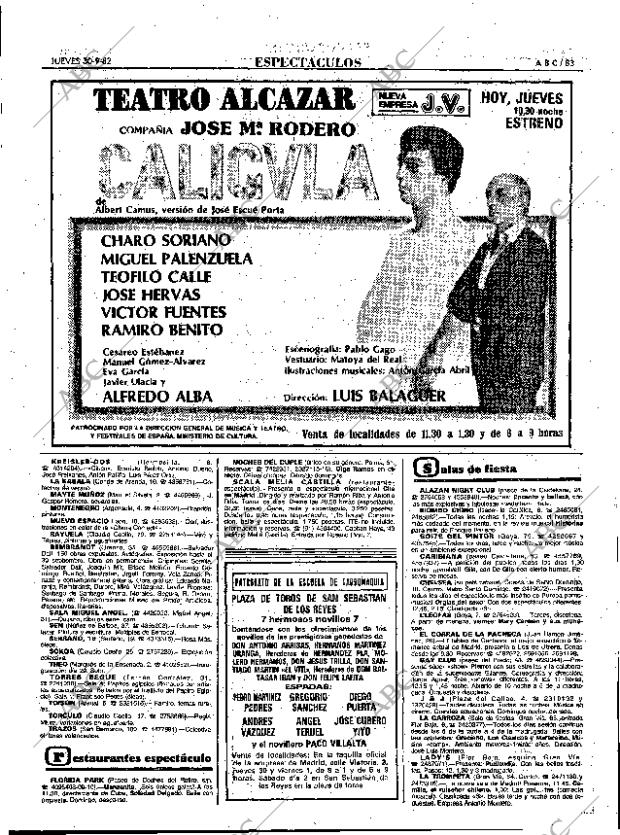 ABC MADRID 30-09-1982 página 83