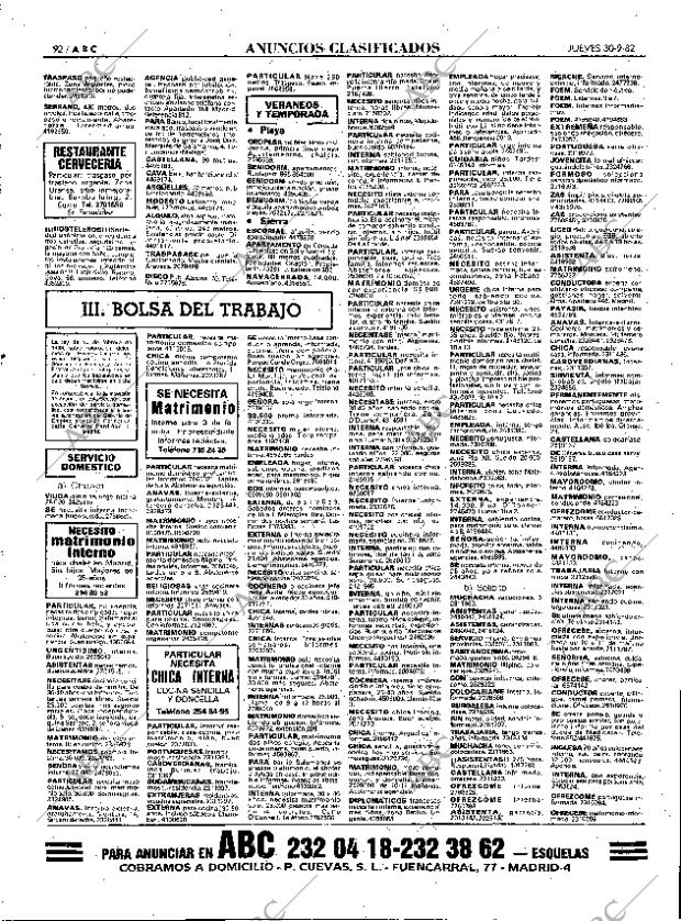 ABC MADRID 30-09-1982 página 92