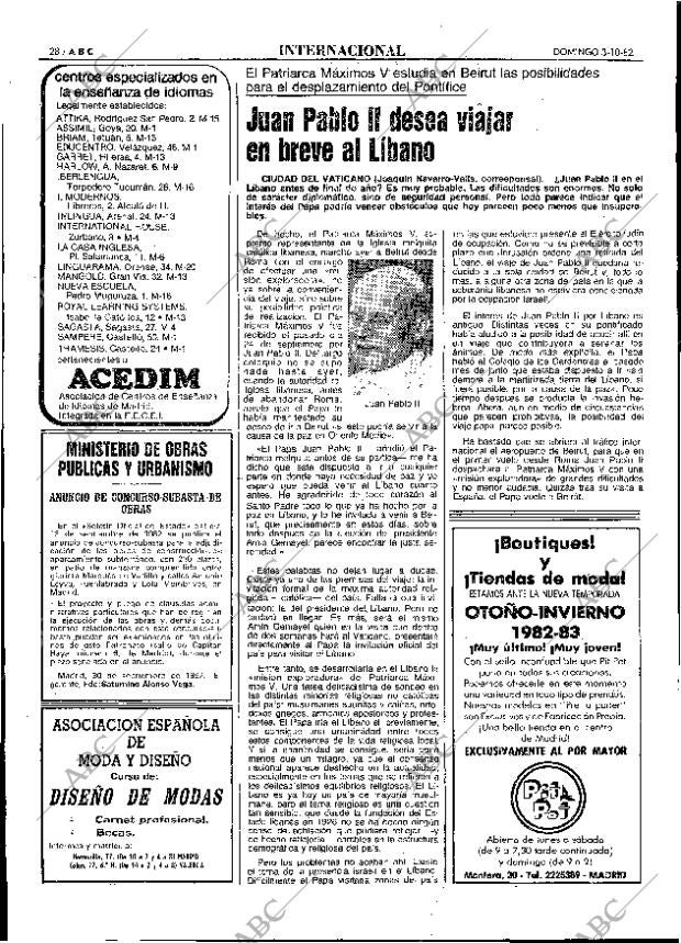 ABC MADRID 03-10-1982 página 28