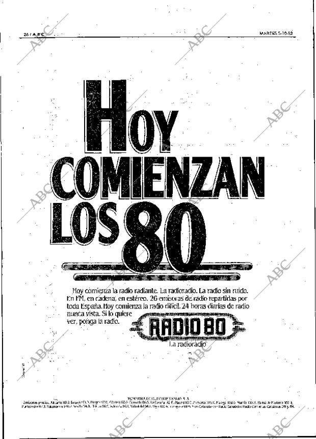 ABC MADRID 05-10-1982 página 26