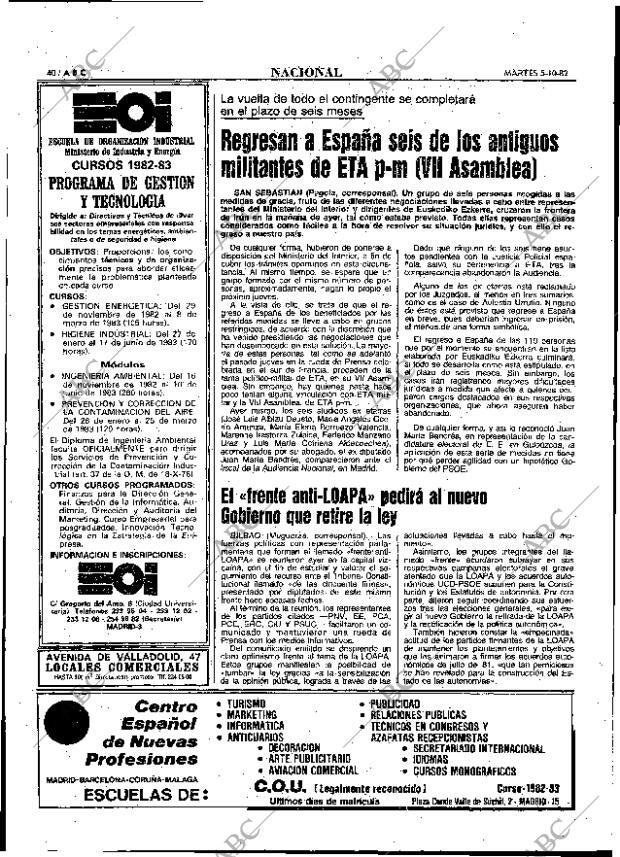 ABC MADRID 05-10-1982 página 40