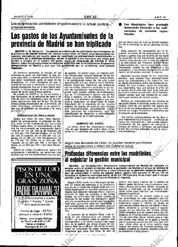 ABC MADRID 05-10-1982 página 41