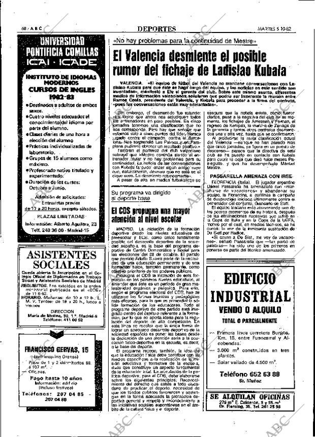 ABC MADRID 05-10-1982 página 68