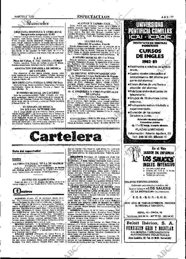 ABC MADRID 05-10-1982 página 77