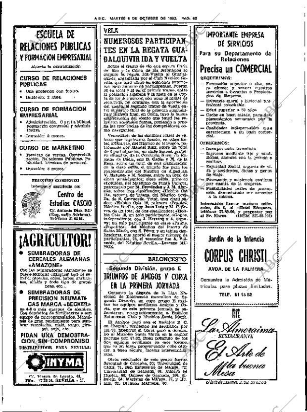 ABC SEVILLA 05-10-1982 página 82
