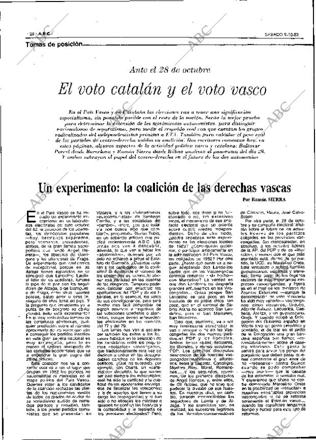 ABC MADRID 09-10-1982 página 20