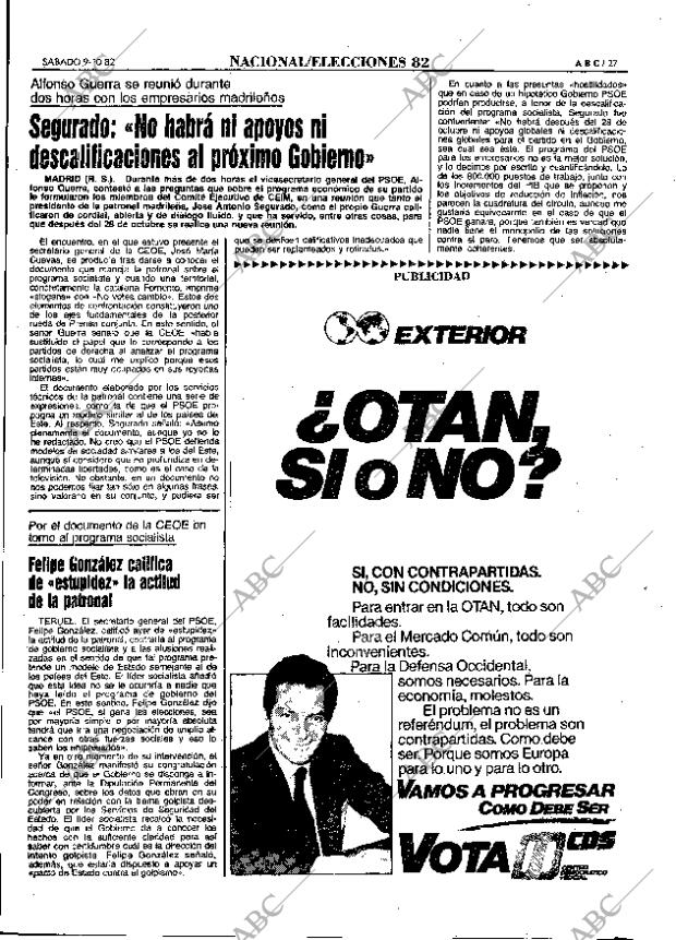 ABC MADRID 09-10-1982 página 27