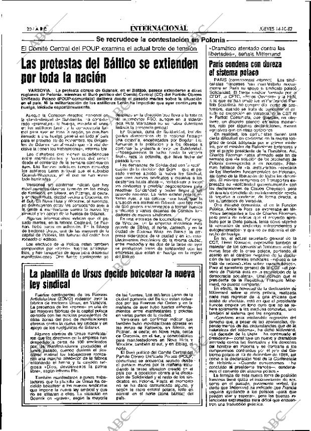 ABC MADRID 14-10-1982 página 20