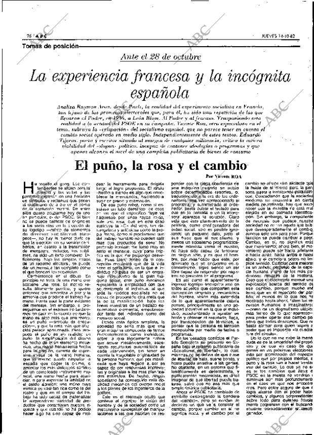 ABC MADRID 14-10-1982 página 26