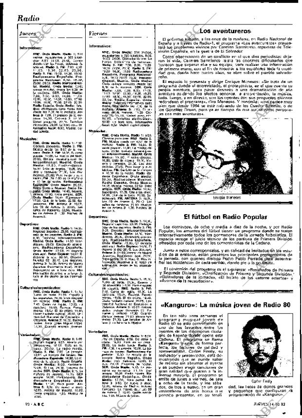 ABC MADRID 14-10-1982 página 92