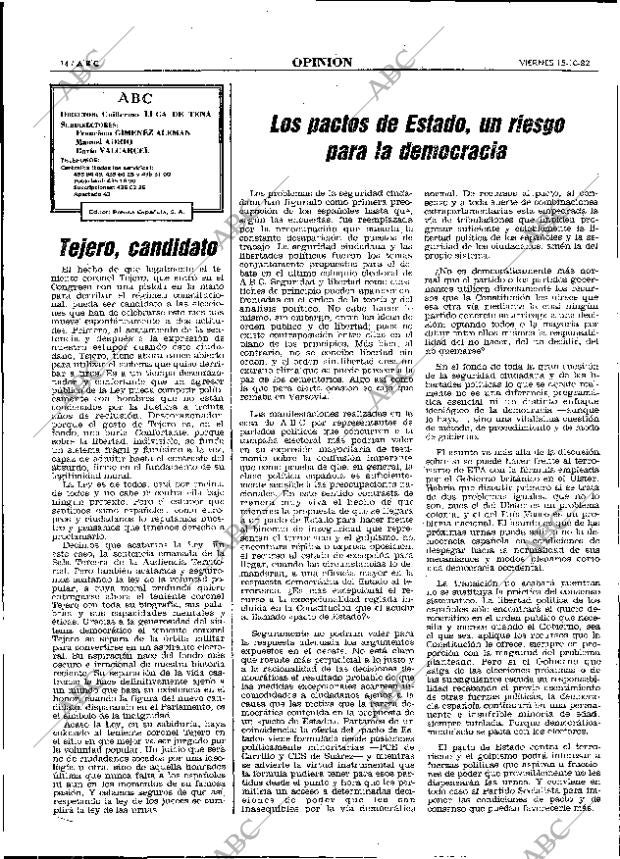 ABC MADRID 15-10-1982 página 14