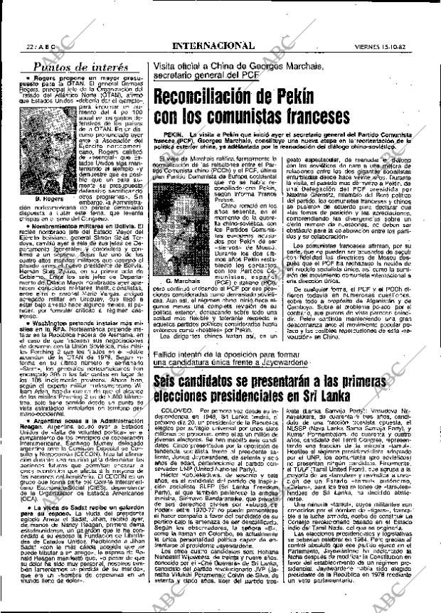 ABC MADRID 15-10-1982 página 22