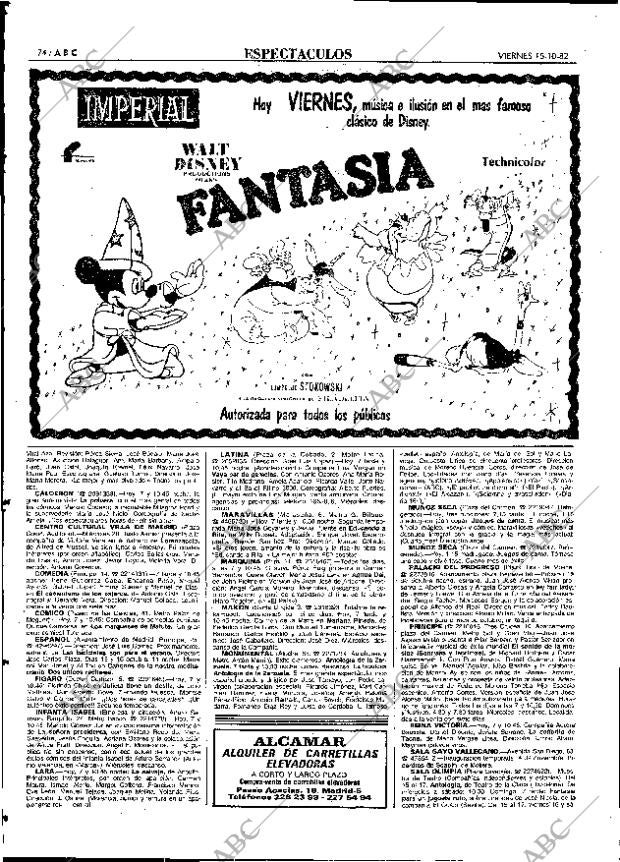 ABC MADRID 15-10-1982 página 74