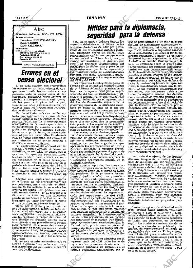 ABC MADRID 17-10-1982 página 18