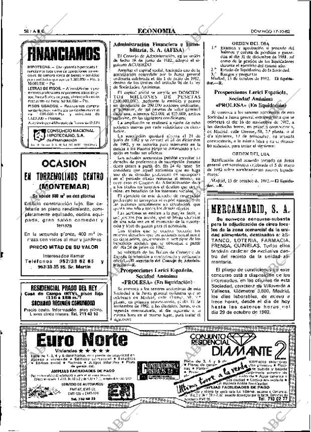 ABC MADRID 17-10-1982 página 58