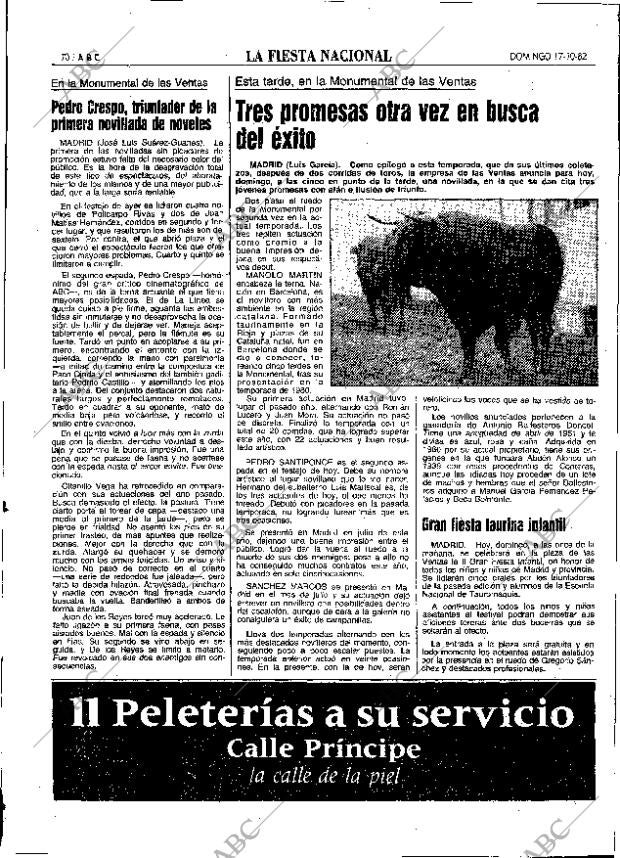ABC MADRID 17-10-1982 página 70