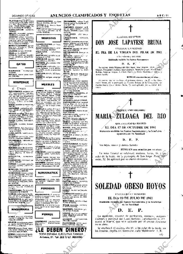 ABC MADRID 17-10-1982 página 91