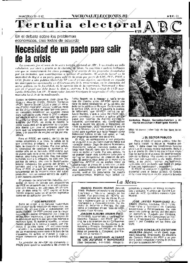 ABC MADRID 20-10-1982 página 31