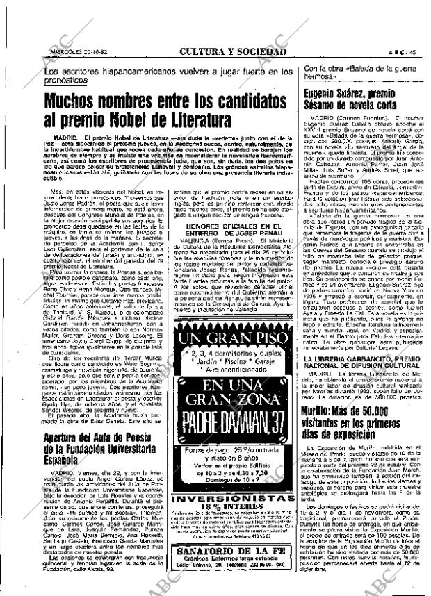 ABC MADRID 20-10-1982 página 45