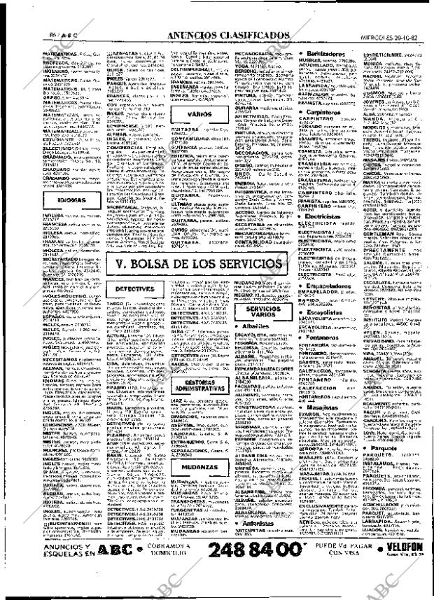 ABC MADRID 20-10-1982 página 86