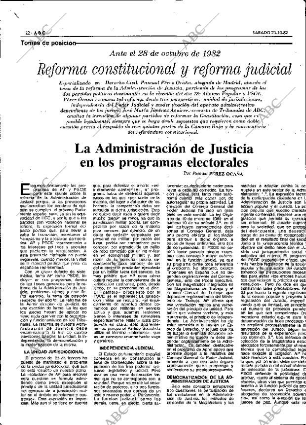 ABC MADRID 23-10-1982 página 22