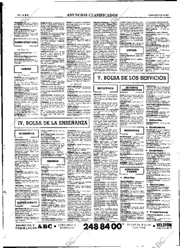 ABC MADRID 23-10-1982 página 86