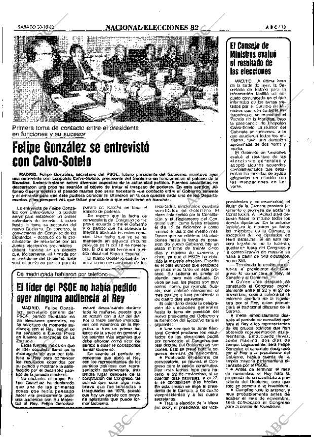 ABC MADRID 30-10-1982 página 13