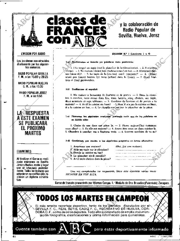 ABC SEVILLA 31-10-1982 página 124