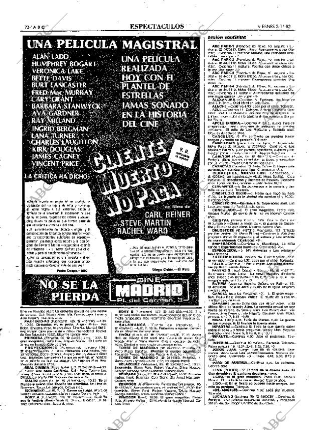 ABC MADRID 05-11-1982 página 72