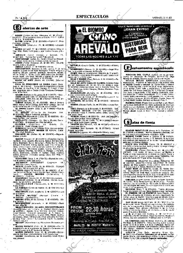 ABC MADRID 05-11-1982 página 74
