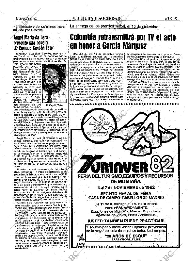 ABC MADRID 06-11-1982 página 45