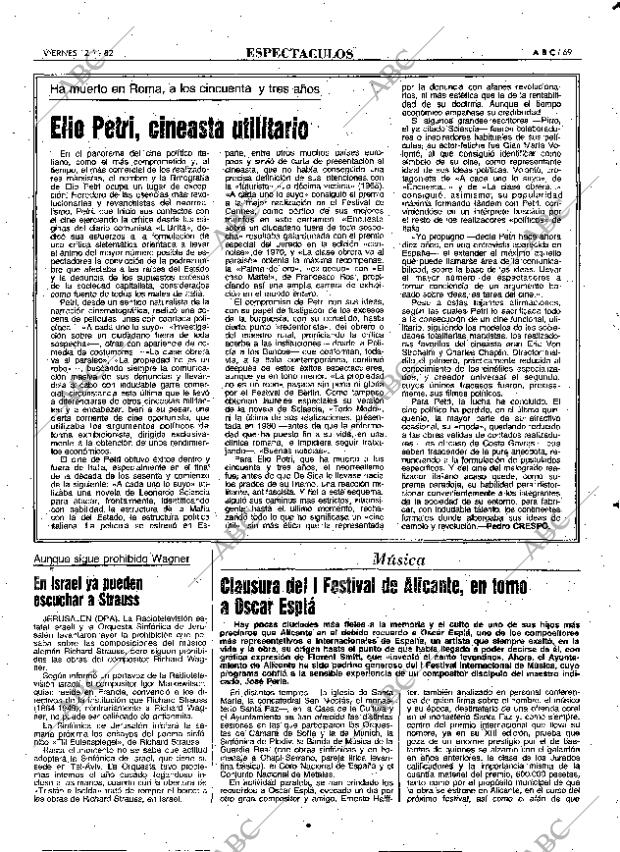 ABC MADRID 12-11-1982 página 69