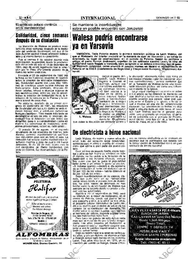 ABC MADRID 14-11-1982 página 22