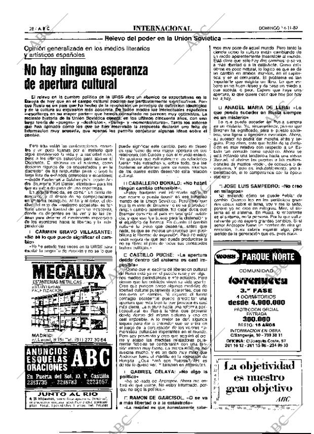 ABC MADRID 14-11-1982 página 28