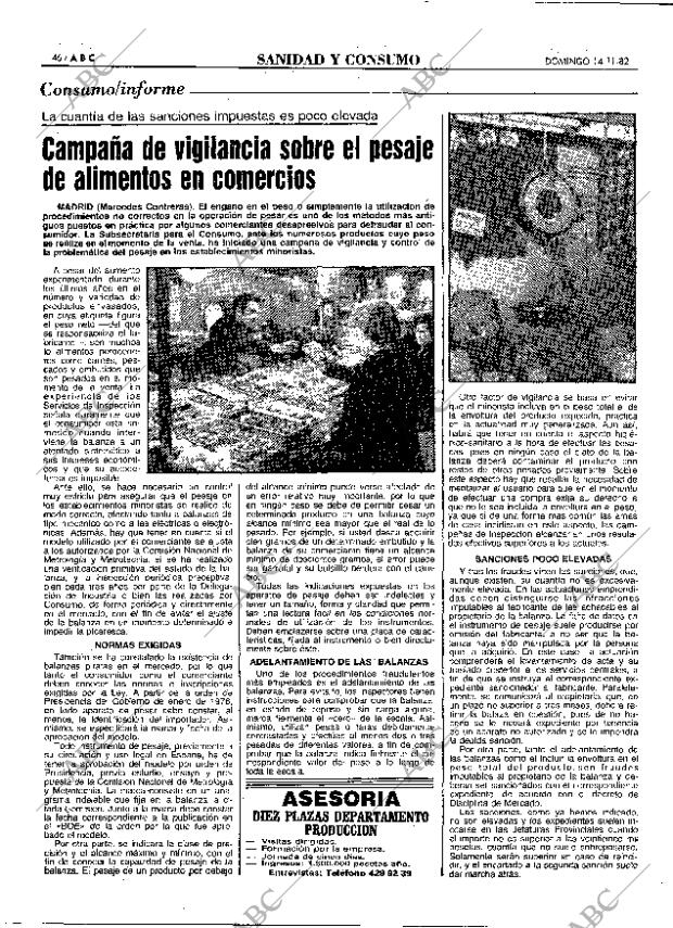 ABC MADRID 14-11-1982 página 46