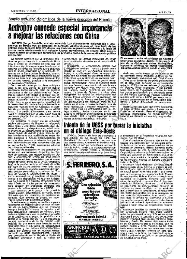 ABC MADRID 17-11-1982 página 19